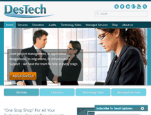 Tablet Screenshot of destech.com